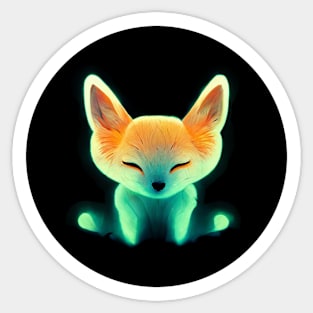 Glow Fox in the night Sticker